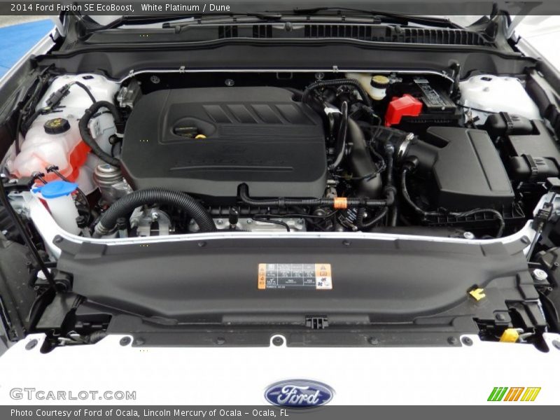 White Platinum / Dune 2014 Ford Fusion SE EcoBoost