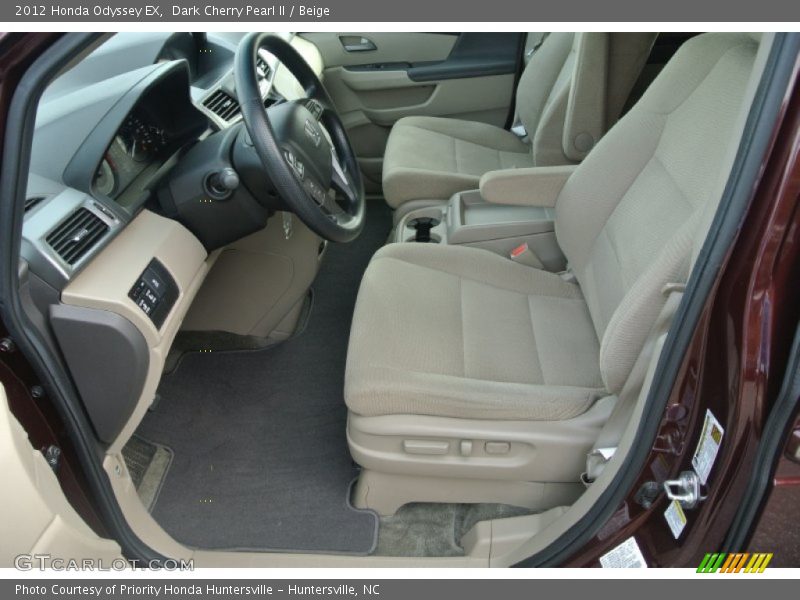 Dark Cherry Pearl II / Beige 2012 Honda Odyssey EX