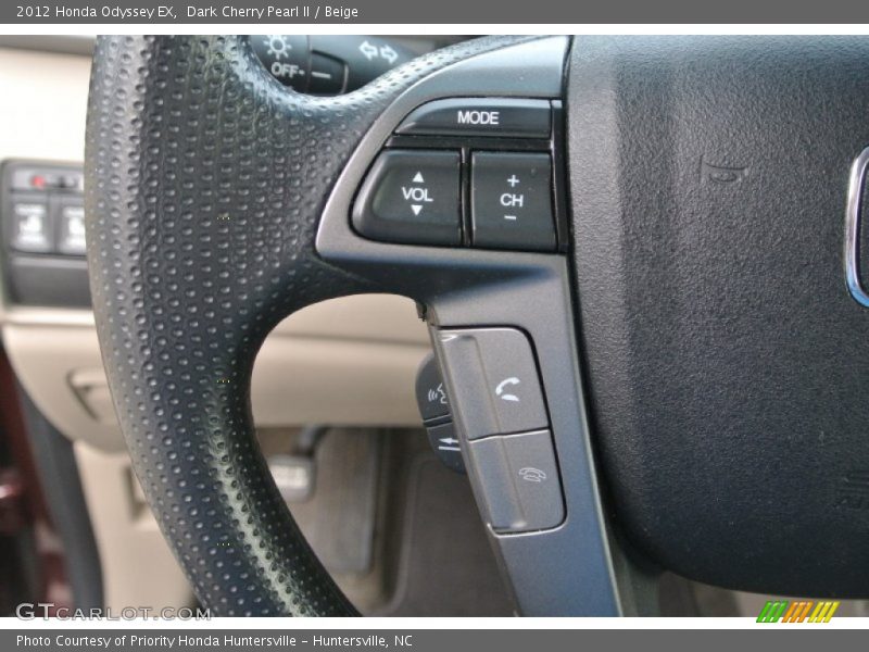 Dark Cherry Pearl II / Beige 2012 Honda Odyssey EX