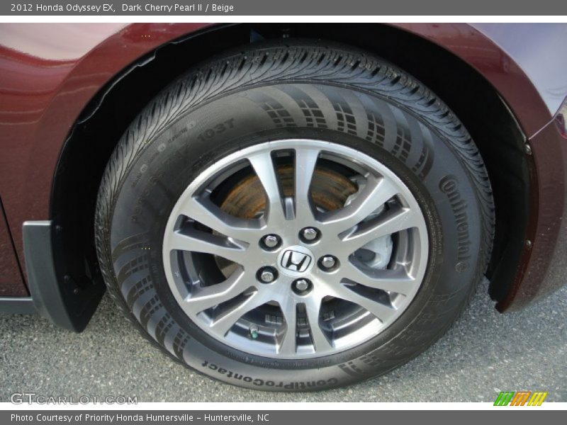Dark Cherry Pearl II / Beige 2012 Honda Odyssey EX