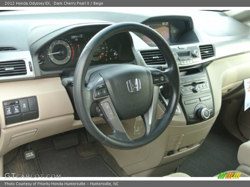 Dark Cherry Pearl II / Beige 2012 Honda Odyssey EX