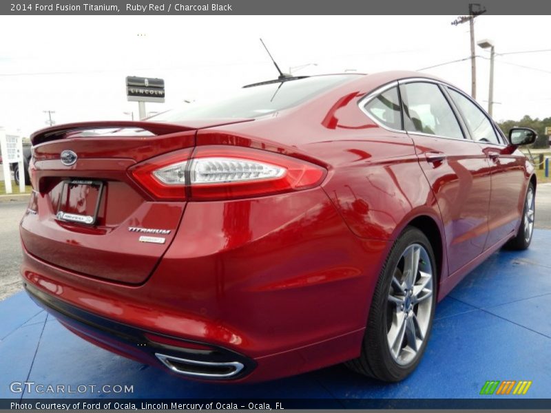 Ruby Red / Charcoal Black 2014 Ford Fusion Titanium
