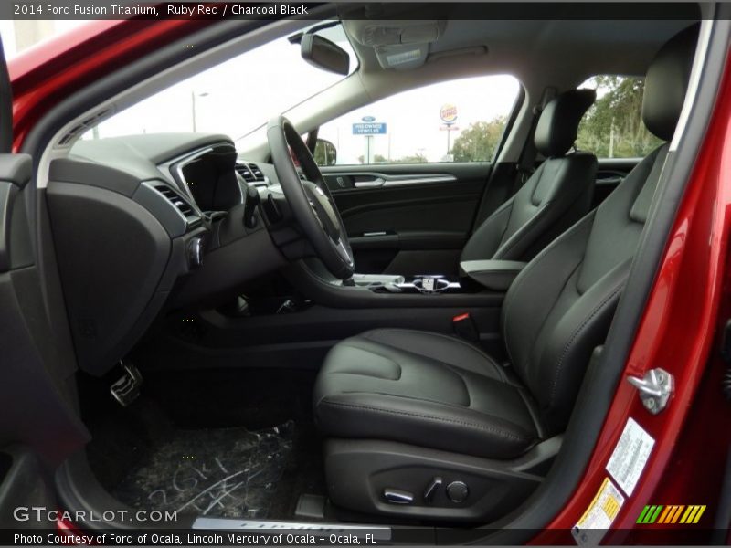 Ruby Red / Charcoal Black 2014 Ford Fusion Titanium