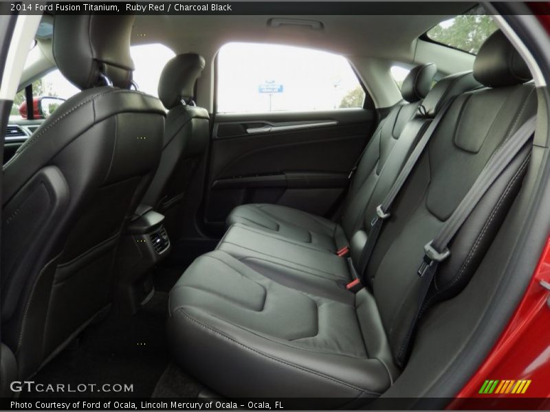 Ruby Red / Charcoal Black 2014 Ford Fusion Titanium