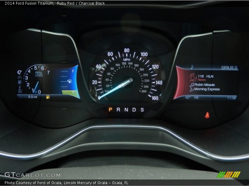 Ruby Red / Charcoal Black 2014 Ford Fusion Titanium