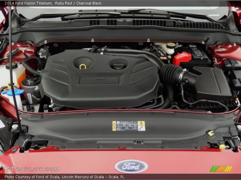 Ruby Red / Charcoal Black 2014 Ford Fusion Titanium