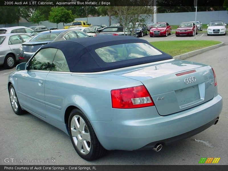Aquamarine Blue Metallic / Beige 2006 Audi A4 1.8T Cabriolet