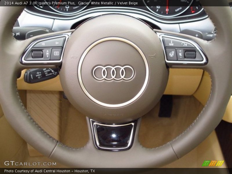 Glacier White Metallic / Velvet Beige 2014 Audi A7 3.0T quattro Premium Plus