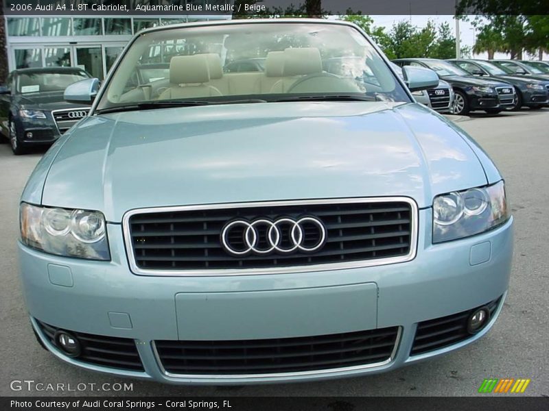 Aquamarine Blue Metallic / Beige 2006 Audi A4 1.8T Cabriolet