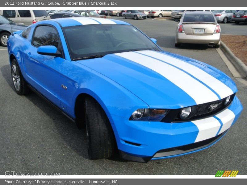 Grabber Blue / Charcoal Black 2012 Ford Mustang GT Coupe