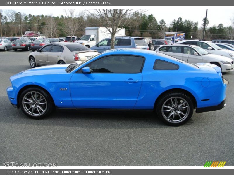 Grabber Blue / Charcoal Black 2012 Ford Mustang GT Coupe