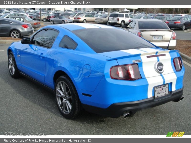 Grabber Blue / Charcoal Black 2012 Ford Mustang GT Coupe