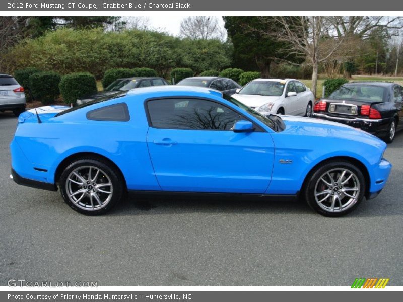Grabber Blue / Charcoal Black 2012 Ford Mustang GT Coupe