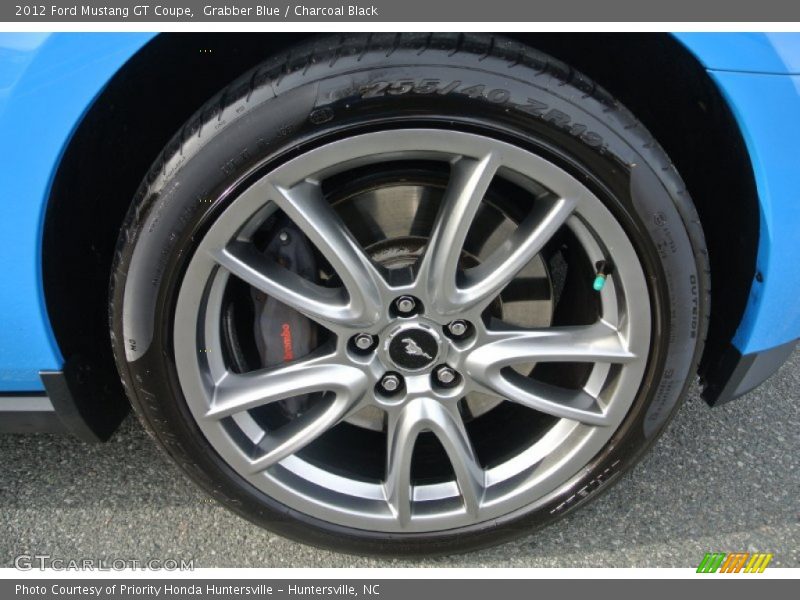 Grabber Blue / Charcoal Black 2012 Ford Mustang GT Coupe