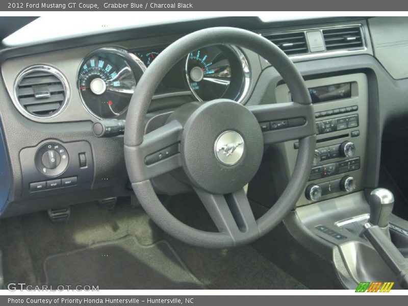 Grabber Blue / Charcoal Black 2012 Ford Mustang GT Coupe