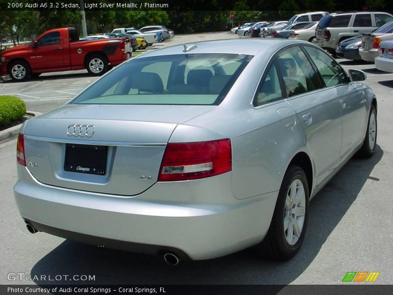 Light Silver Metallic / Platinum 2006 Audi A6 3.2 Sedan
