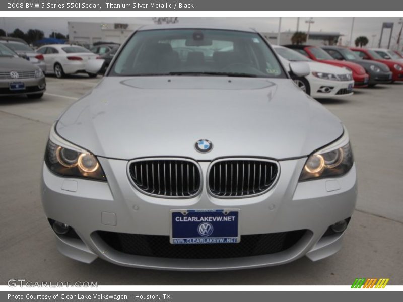 Titanium Silver Metallic / Black 2008 BMW 5 Series 550i Sedan