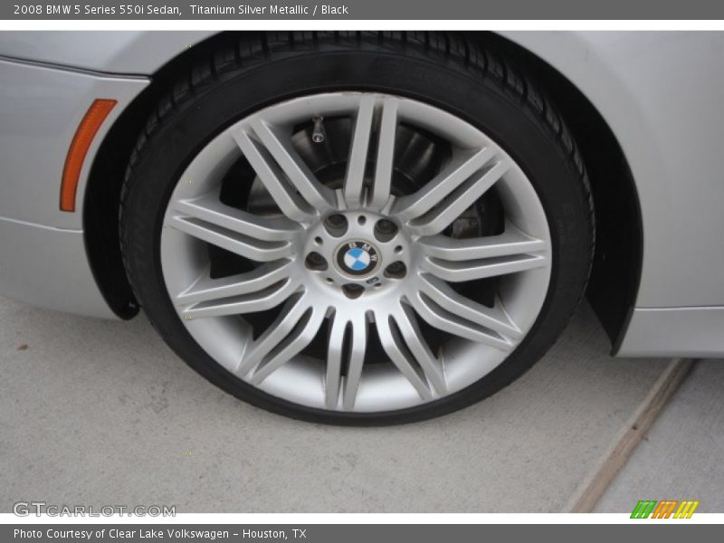 Titanium Silver Metallic / Black 2008 BMW 5 Series 550i Sedan