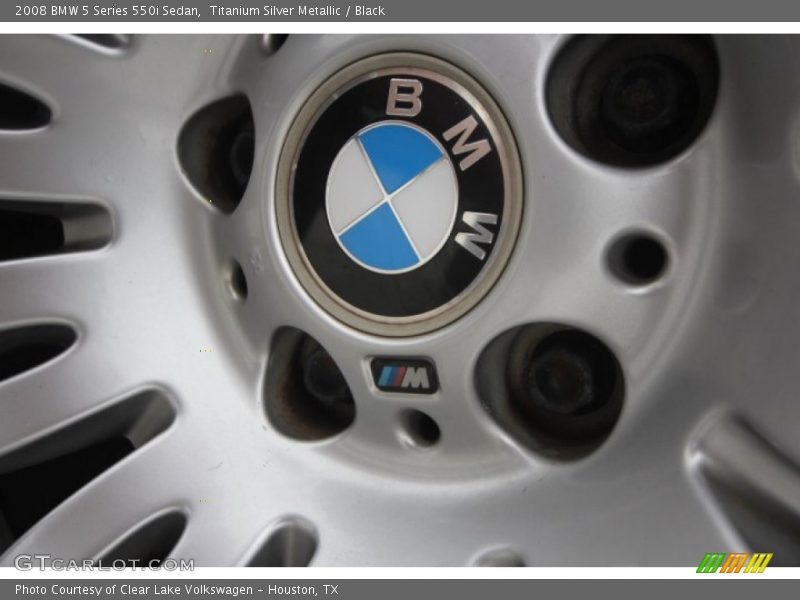 Titanium Silver Metallic / Black 2008 BMW 5 Series 550i Sedan