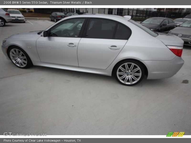 Titanium Silver Metallic / Black 2008 BMW 5 Series 550i Sedan