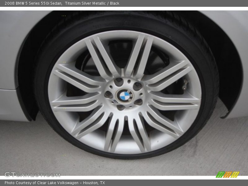 Titanium Silver Metallic / Black 2008 BMW 5 Series 550i Sedan