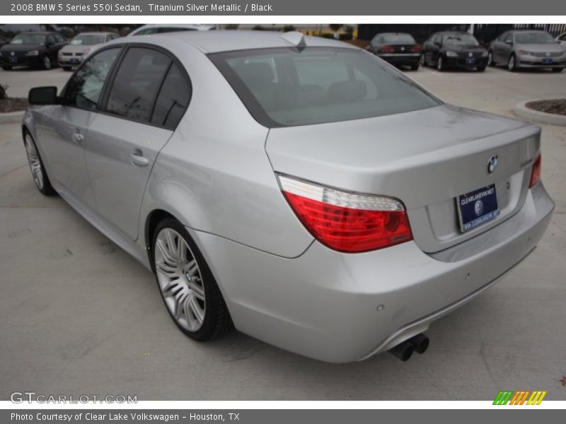 Titanium Silver Metallic / Black 2008 BMW 5 Series 550i Sedan