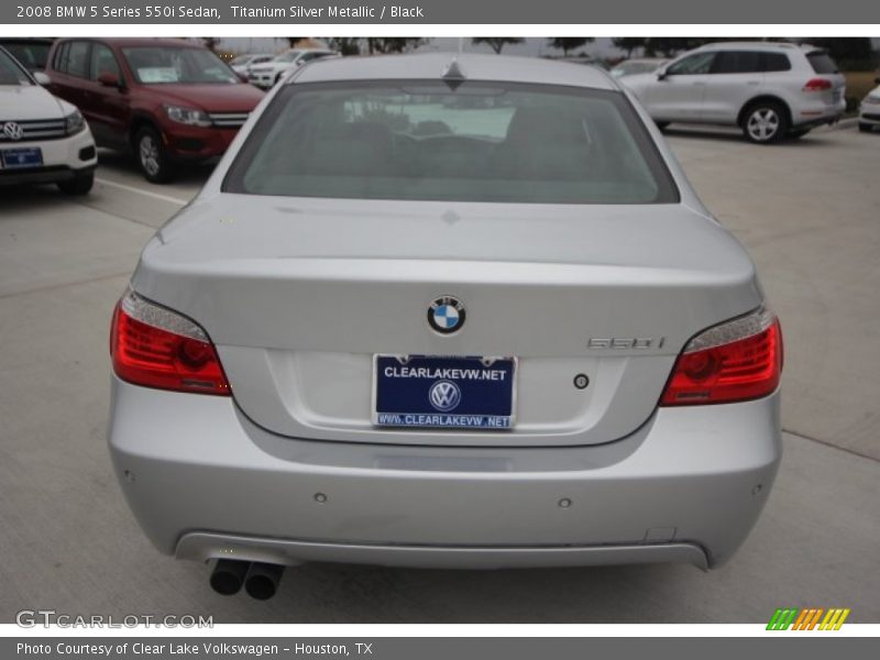 Titanium Silver Metallic / Black 2008 BMW 5 Series 550i Sedan