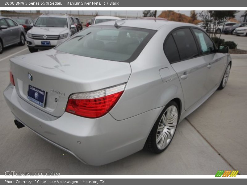 Titanium Silver Metallic / Black 2008 BMW 5 Series 550i Sedan