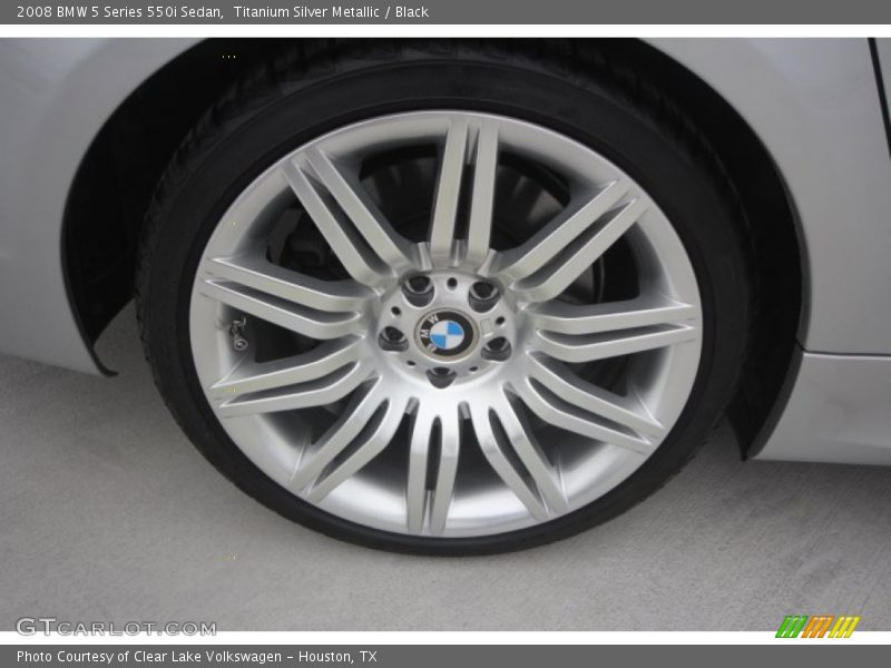 Titanium Silver Metallic / Black 2008 BMW 5 Series 550i Sedan