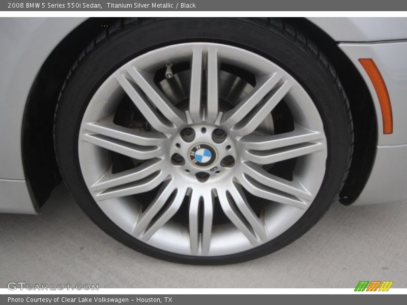 Titanium Silver Metallic / Black 2008 BMW 5 Series 550i Sedan