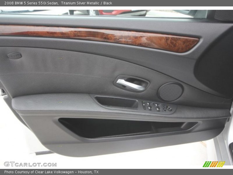 Titanium Silver Metallic / Black 2008 BMW 5 Series 550i Sedan
