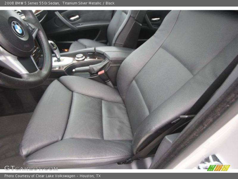 Titanium Silver Metallic / Black 2008 BMW 5 Series 550i Sedan