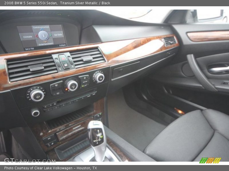 Titanium Silver Metallic / Black 2008 BMW 5 Series 550i Sedan