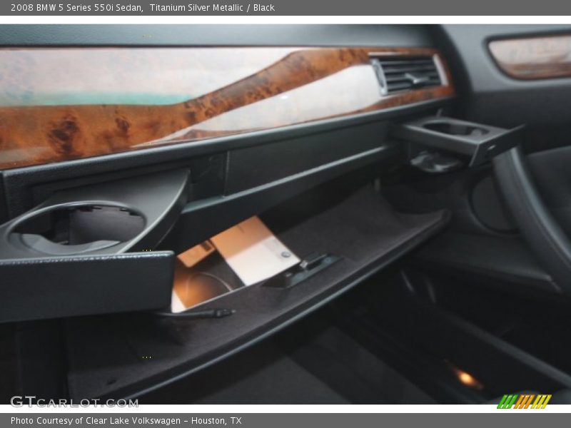 Titanium Silver Metallic / Black 2008 BMW 5 Series 550i Sedan