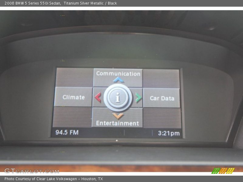 Titanium Silver Metallic / Black 2008 BMW 5 Series 550i Sedan