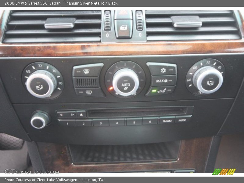 Titanium Silver Metallic / Black 2008 BMW 5 Series 550i Sedan