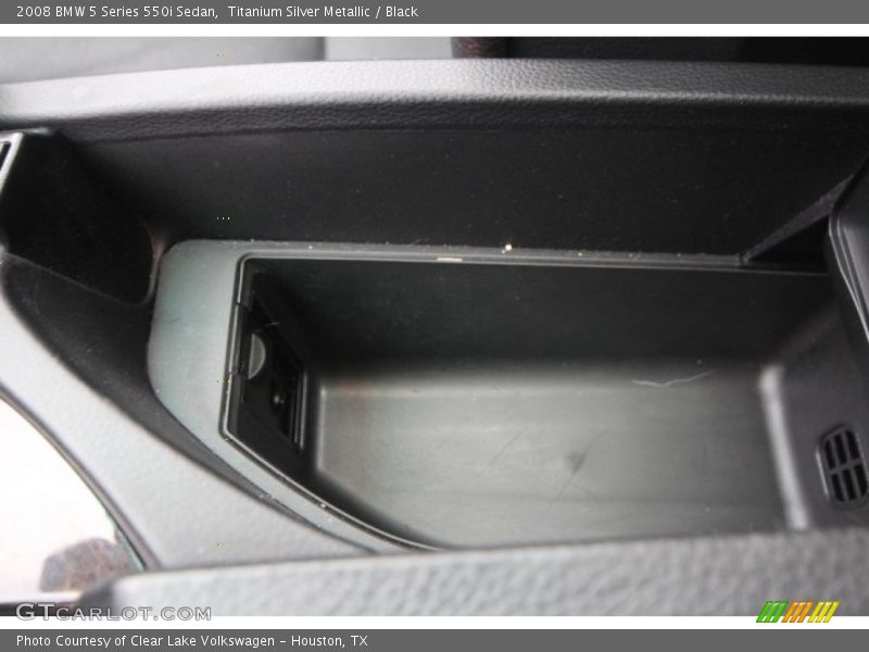 Titanium Silver Metallic / Black 2008 BMW 5 Series 550i Sedan