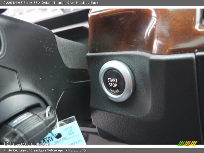 Titanium Silver Metallic / Black 2008 BMW 5 Series 550i Sedan