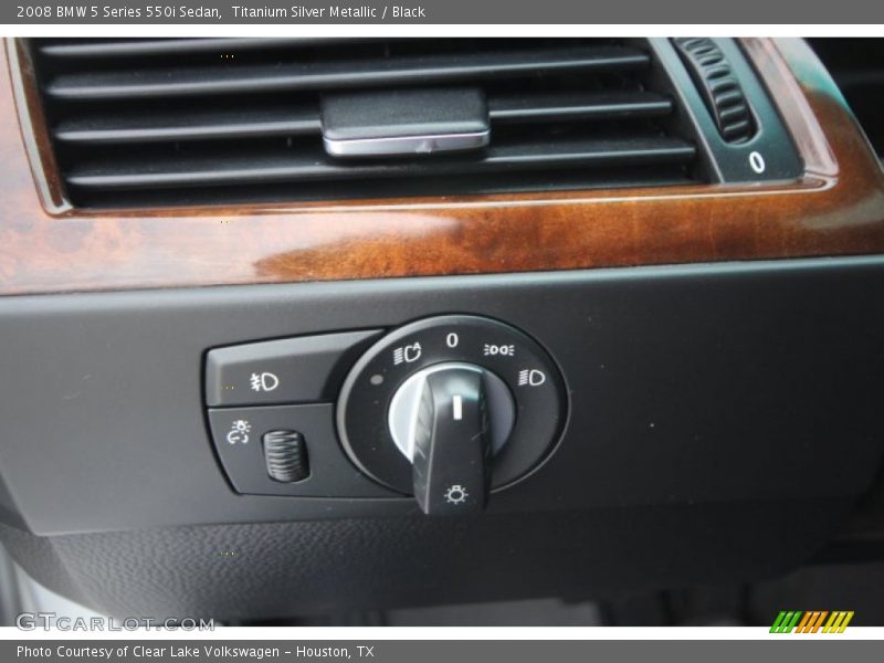 Titanium Silver Metallic / Black 2008 BMW 5 Series 550i Sedan