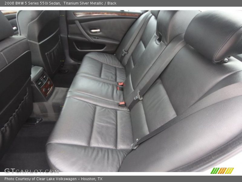Titanium Silver Metallic / Black 2008 BMW 5 Series 550i Sedan