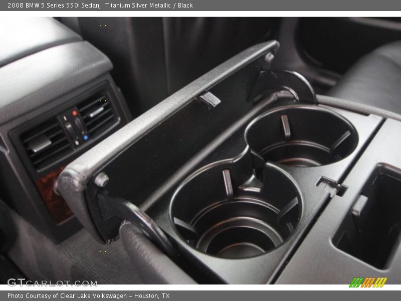 Titanium Silver Metallic / Black 2008 BMW 5 Series 550i Sedan