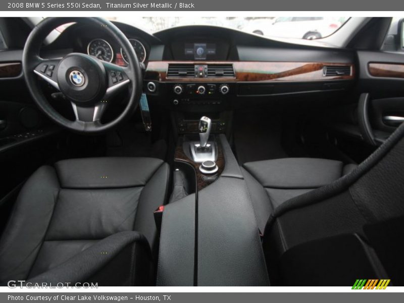 Titanium Silver Metallic / Black 2008 BMW 5 Series 550i Sedan