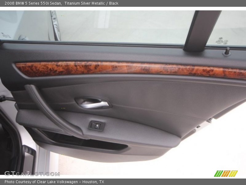 Titanium Silver Metallic / Black 2008 BMW 5 Series 550i Sedan