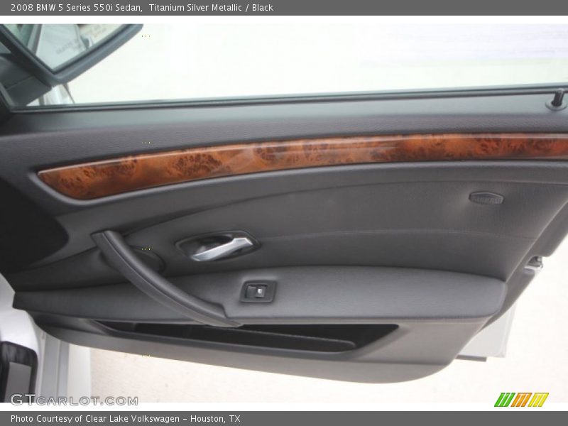 Titanium Silver Metallic / Black 2008 BMW 5 Series 550i Sedan