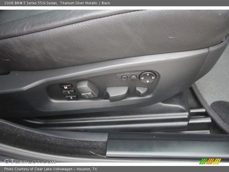 Titanium Silver Metallic / Black 2008 BMW 5 Series 550i Sedan