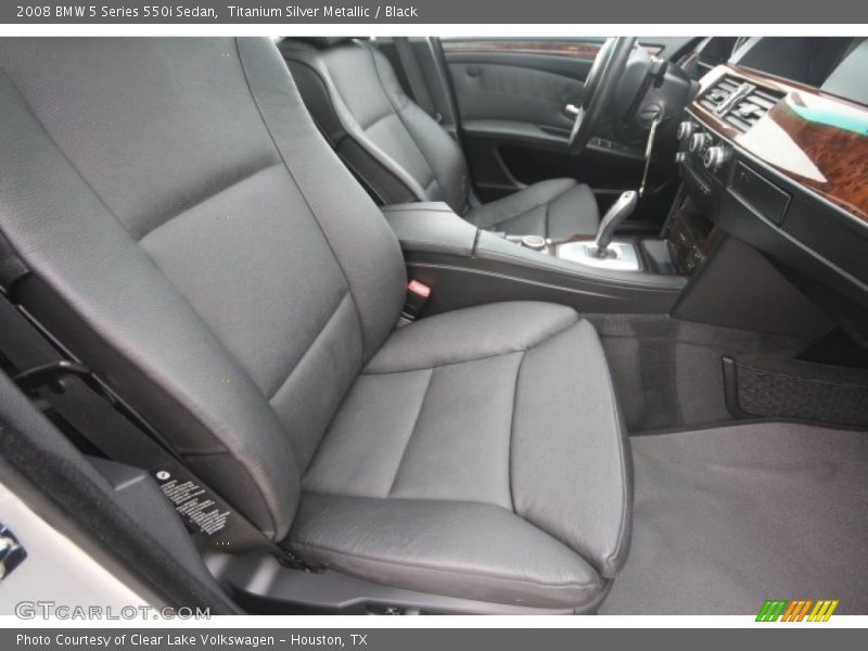 Titanium Silver Metallic / Black 2008 BMW 5 Series 550i Sedan
