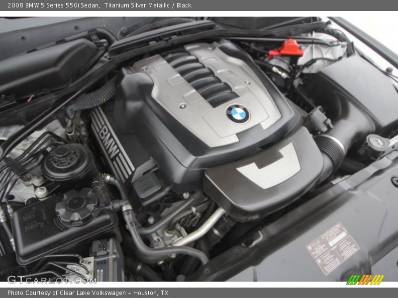 Titanium Silver Metallic / Black 2008 BMW 5 Series 550i Sedan
