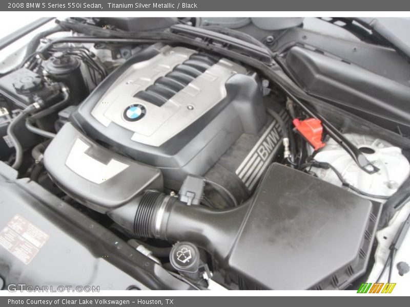 Titanium Silver Metallic / Black 2008 BMW 5 Series 550i Sedan