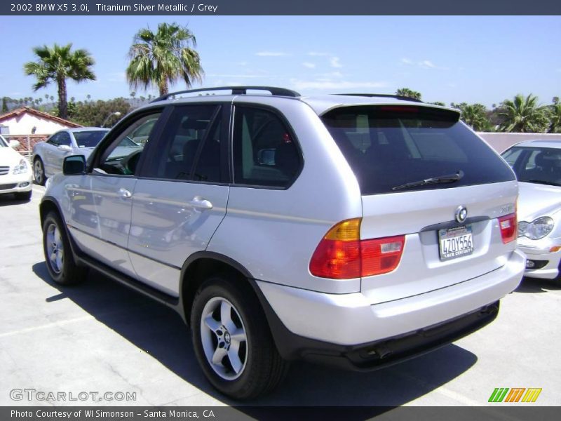 Titanium Silver Metallic / Grey 2002 BMW X5 3.0i