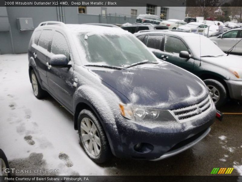 Deep Blue Metallic / Black 2008 Mitsubishi Outlander XLS 4WD